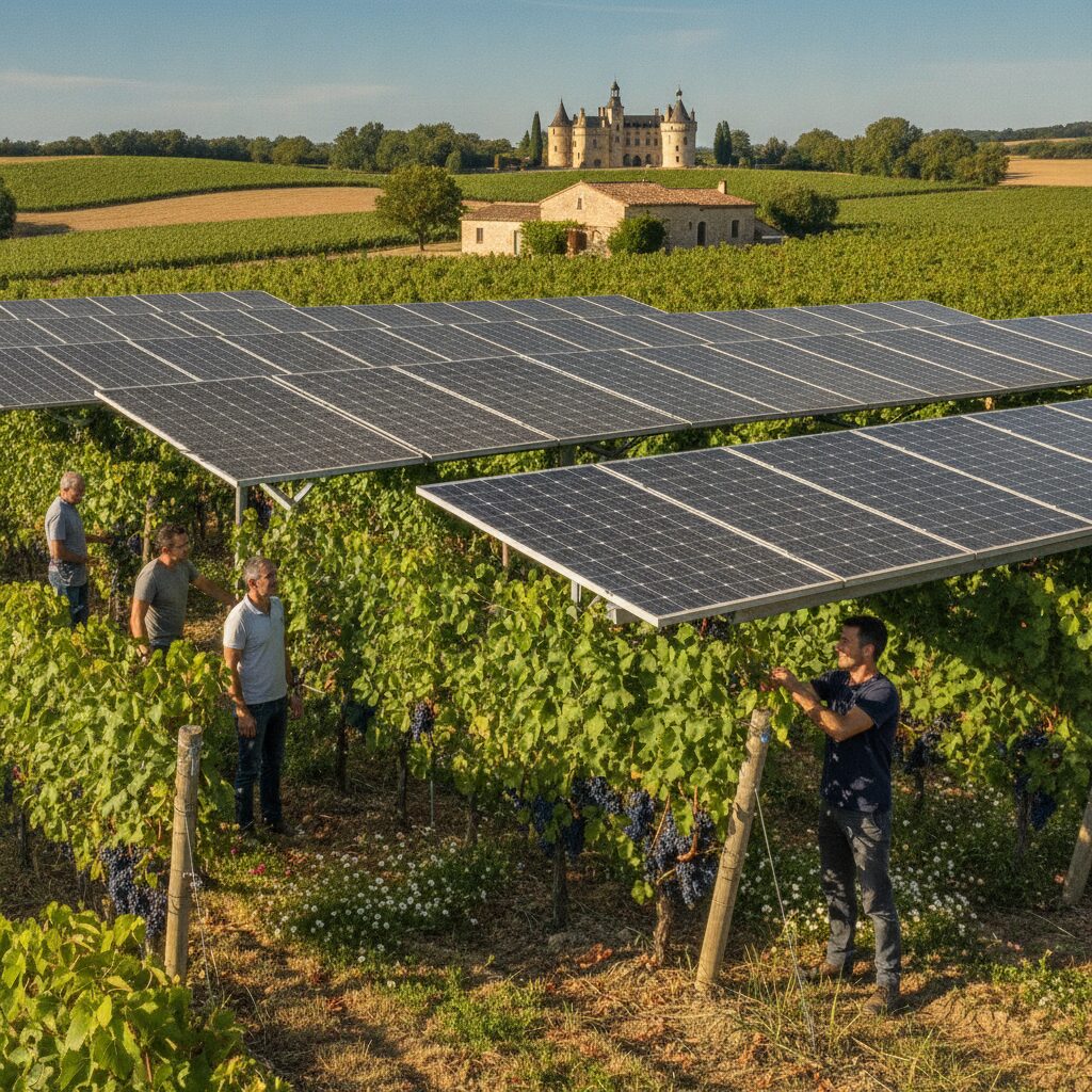 Agrivoltaïsme viticole : comment les panneaux solaires intelligents révolutionnent la viticulture française